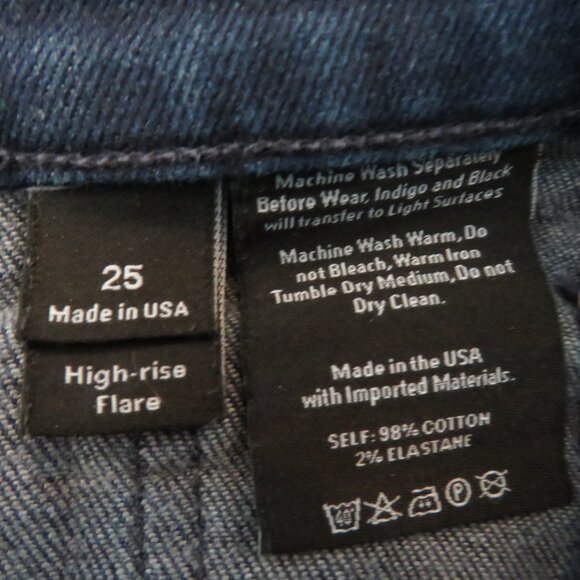 PROENZA SCHOULER WHITE LABEL High Rise Kick Flare Cropped Jeans - Size 25 - Picture 14 of 14